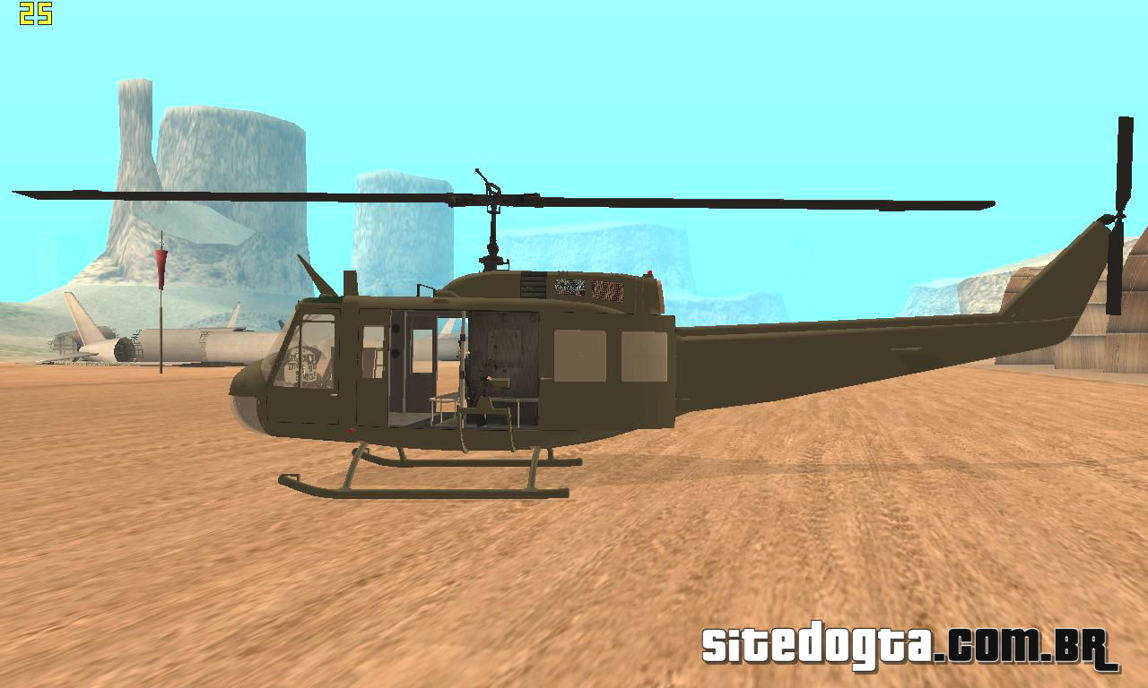 Helicóptero UH1D Slick para GTA San Andreas Site do GTA